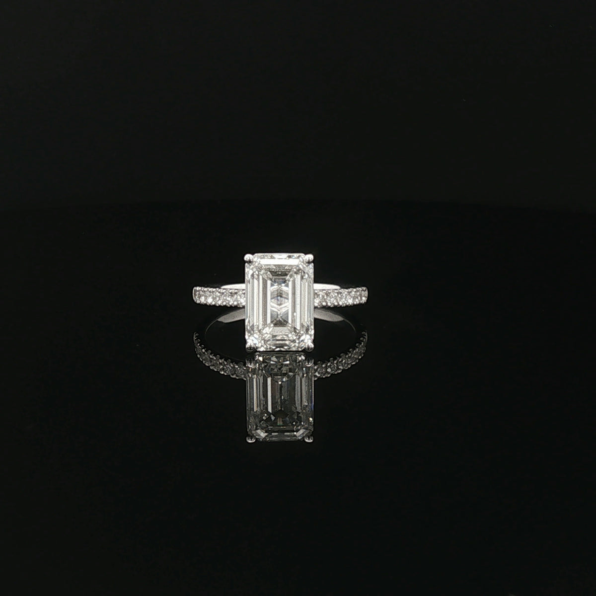 4ct Emerald Engagement Ring