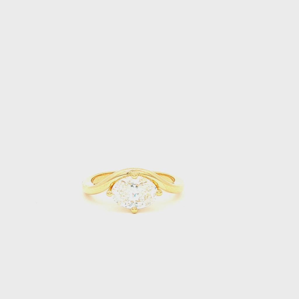 75pt Oval Pinky Ring
