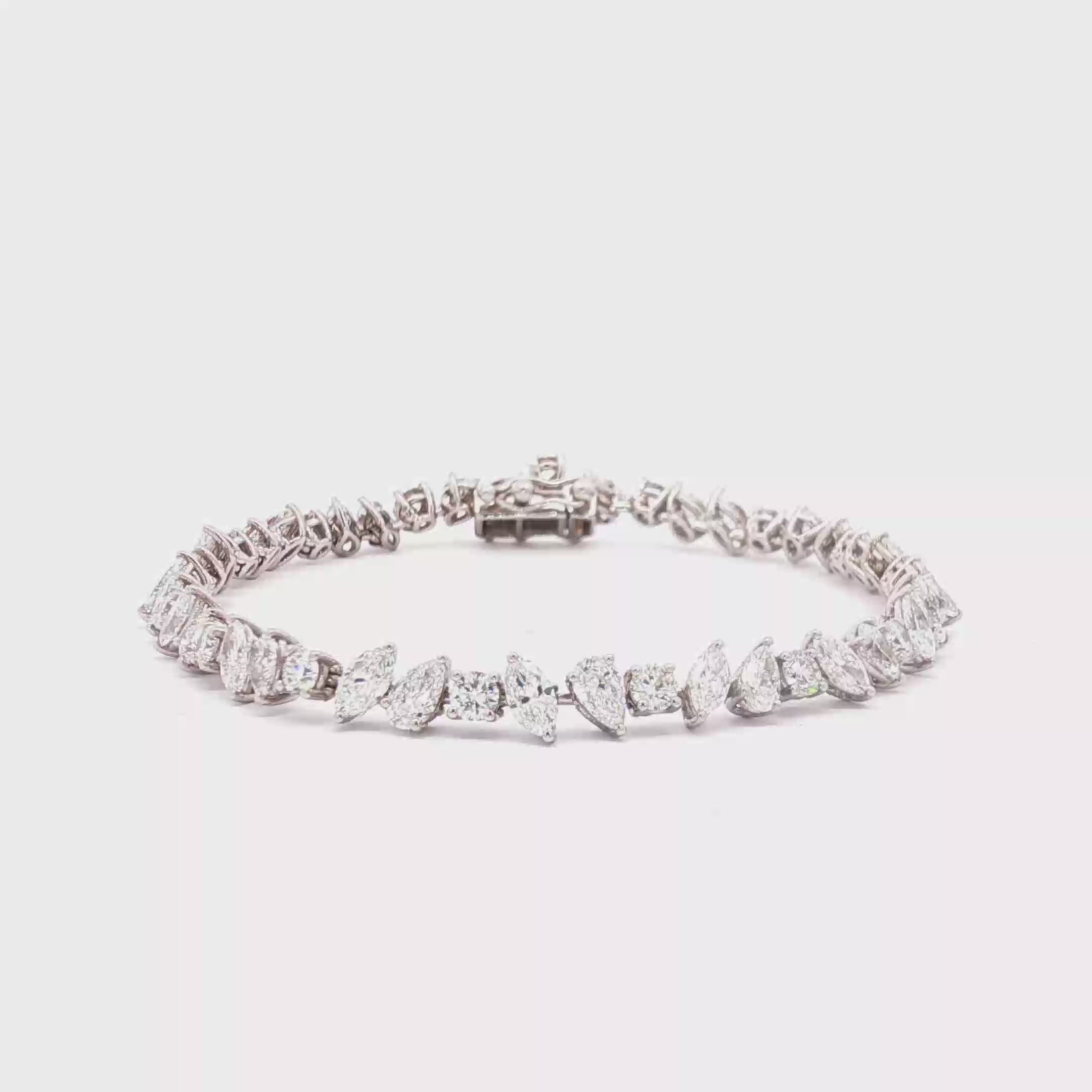 20pts Marquise x Pear x Round Tennis Bracelet