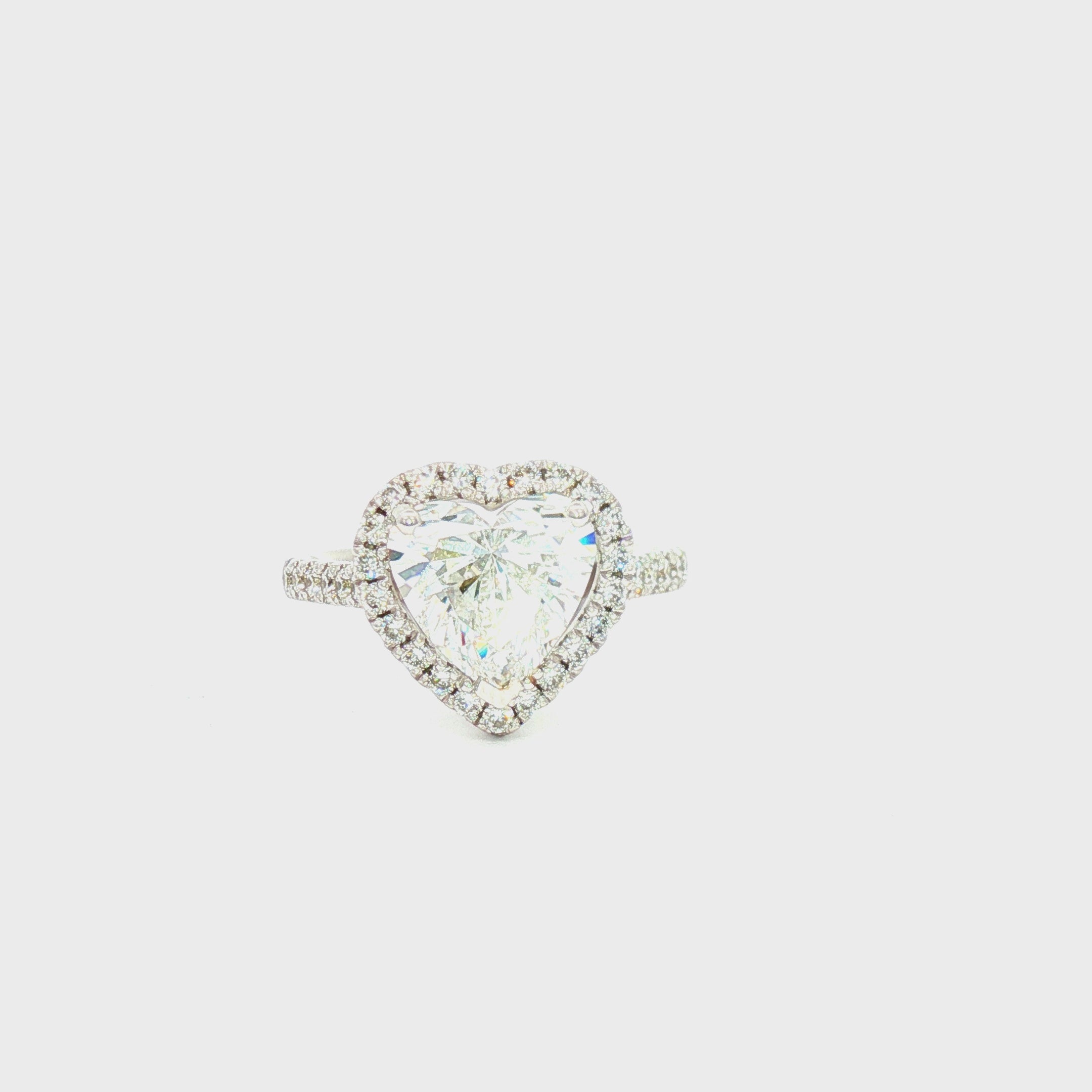 Heart Halo Engagement Ring