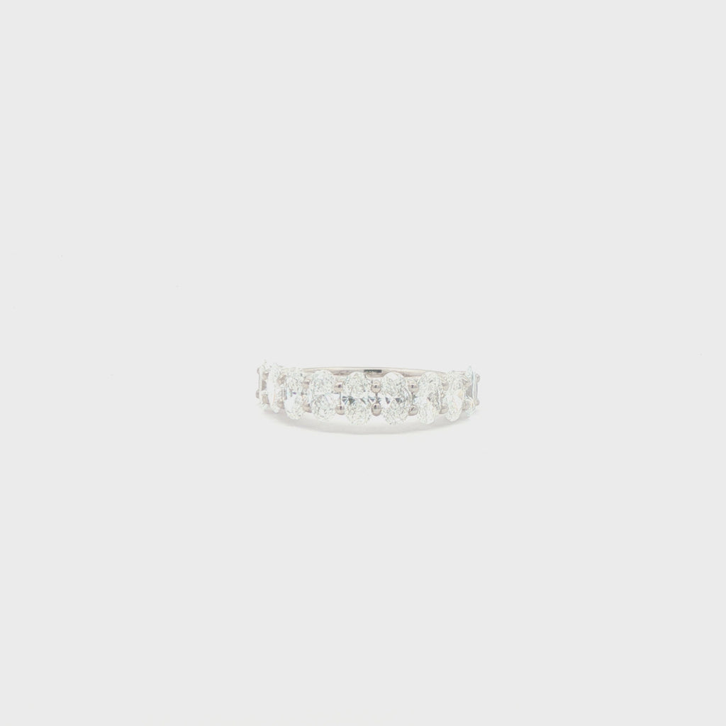Half Oval-Cut Diamond Eternity Ring
