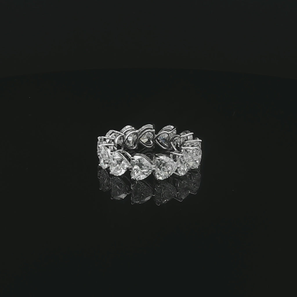 50pts Heart Sideways Wedding Band