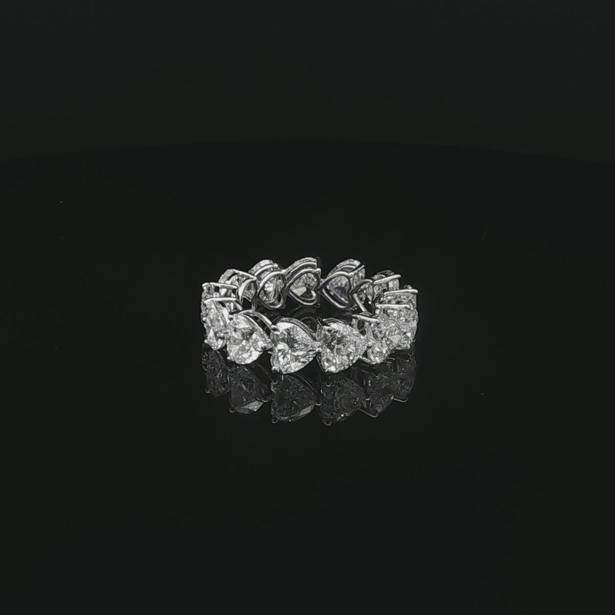 50pts Heart Sideways Wedding Band