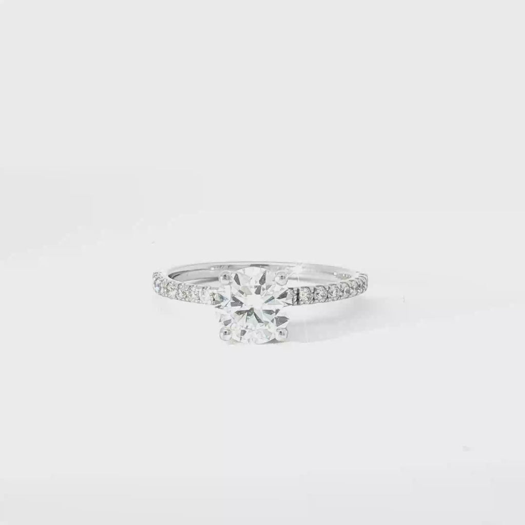 1ct Round Simple Engagement Ring