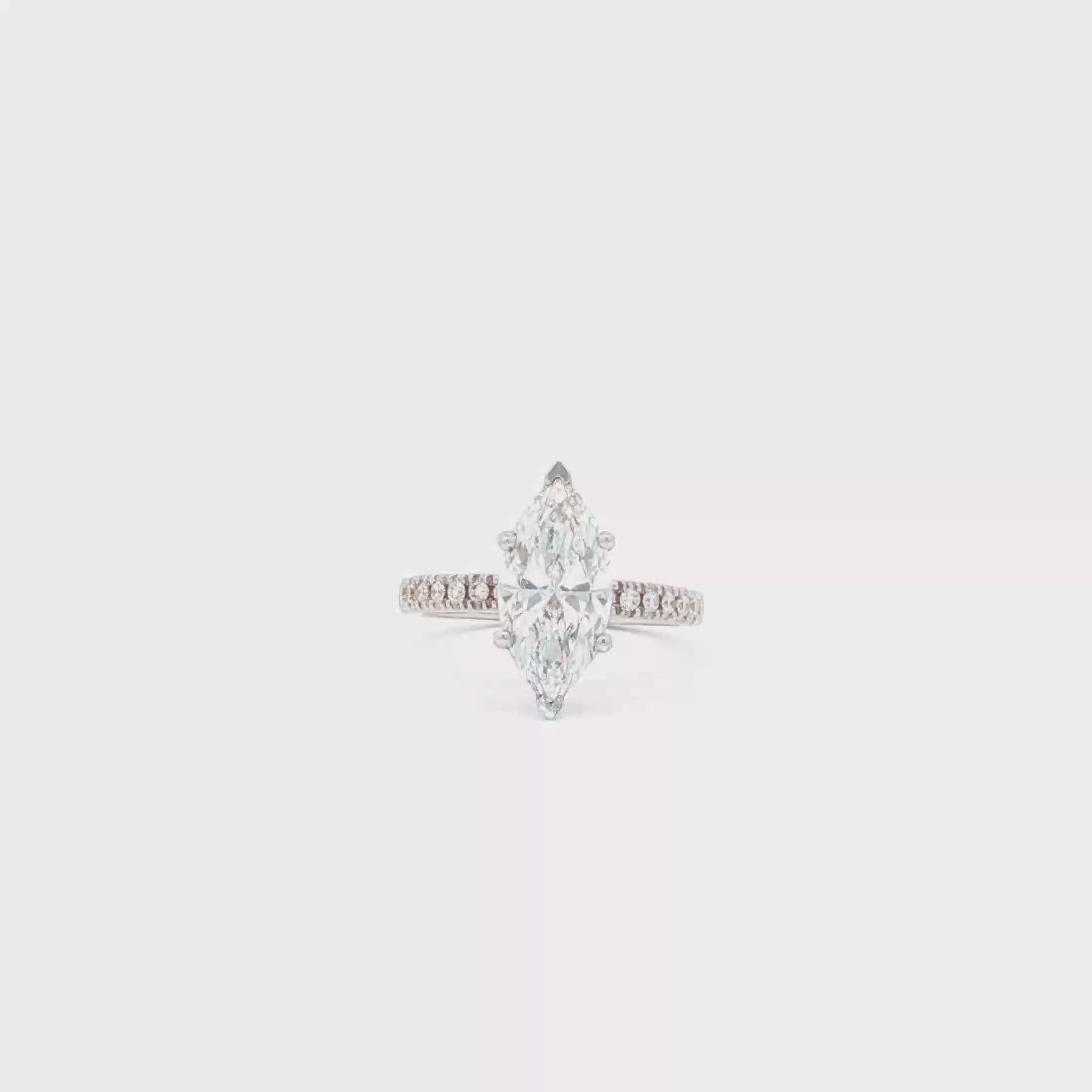 2ct Marquise Engagement Ring with Band