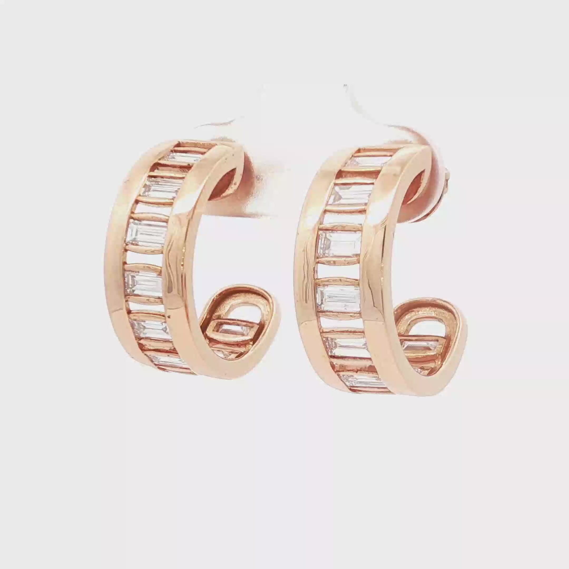 Curved Baguette Earrings