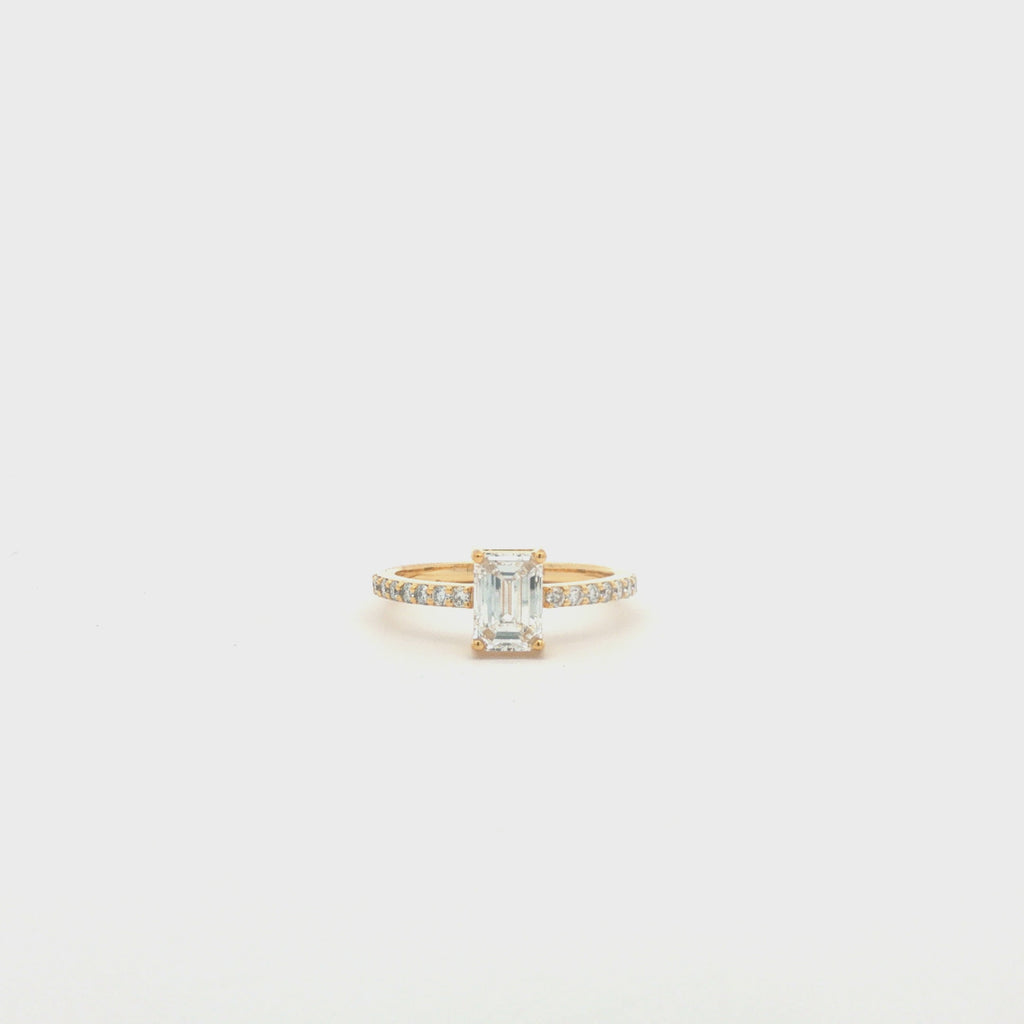 1 ct Emerald-Cut Diamond Solitaire Ring