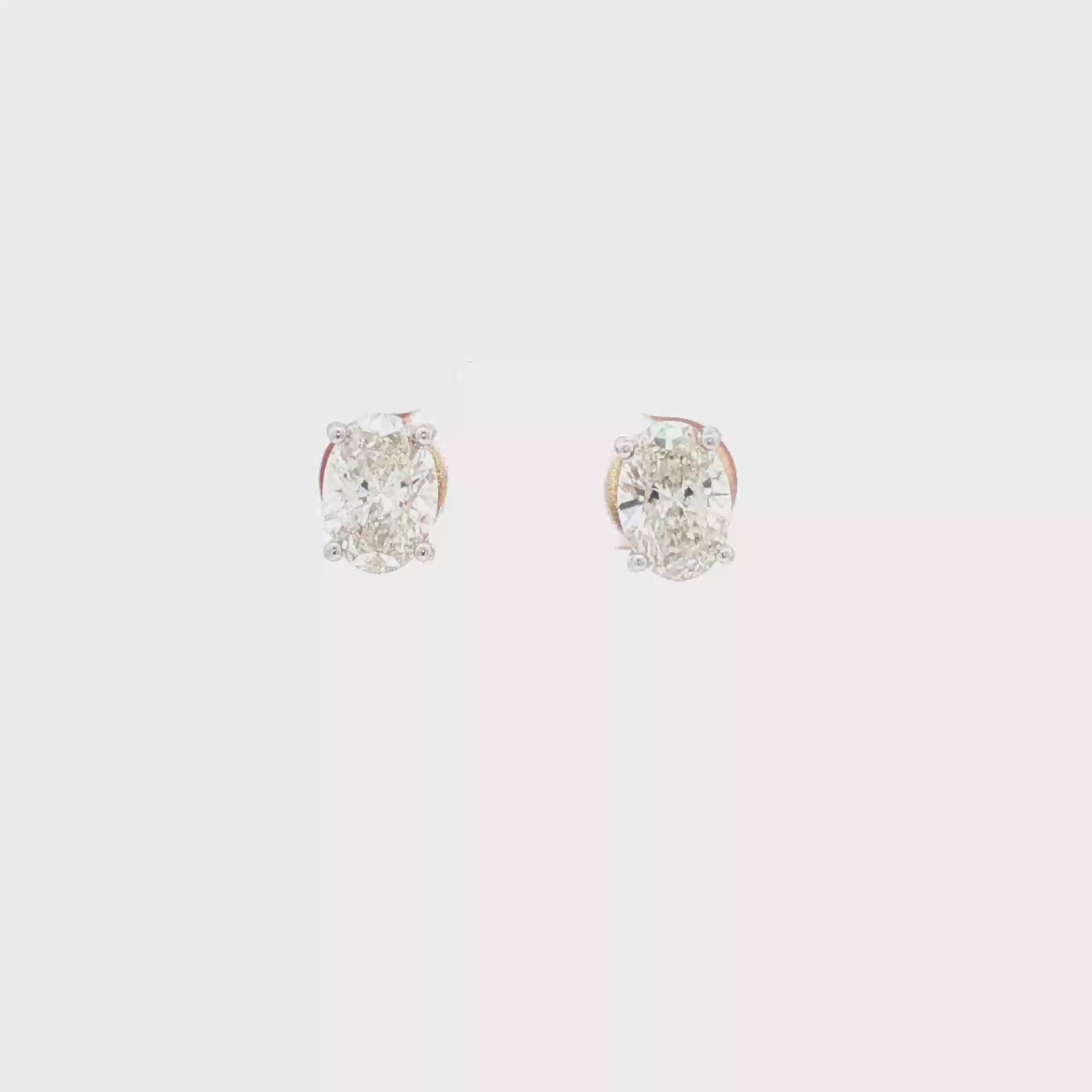 1ct Oval Studs