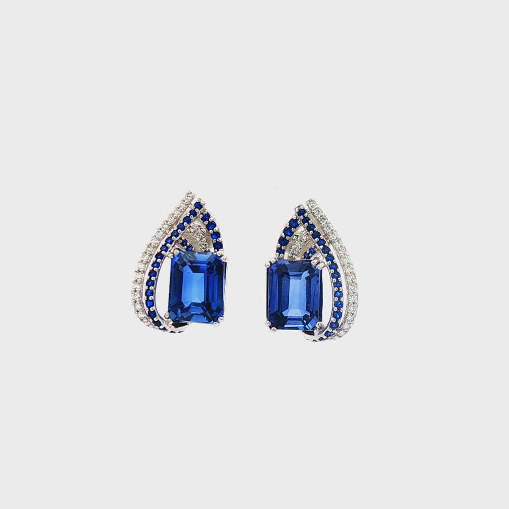 Wave Sapphire Earrings