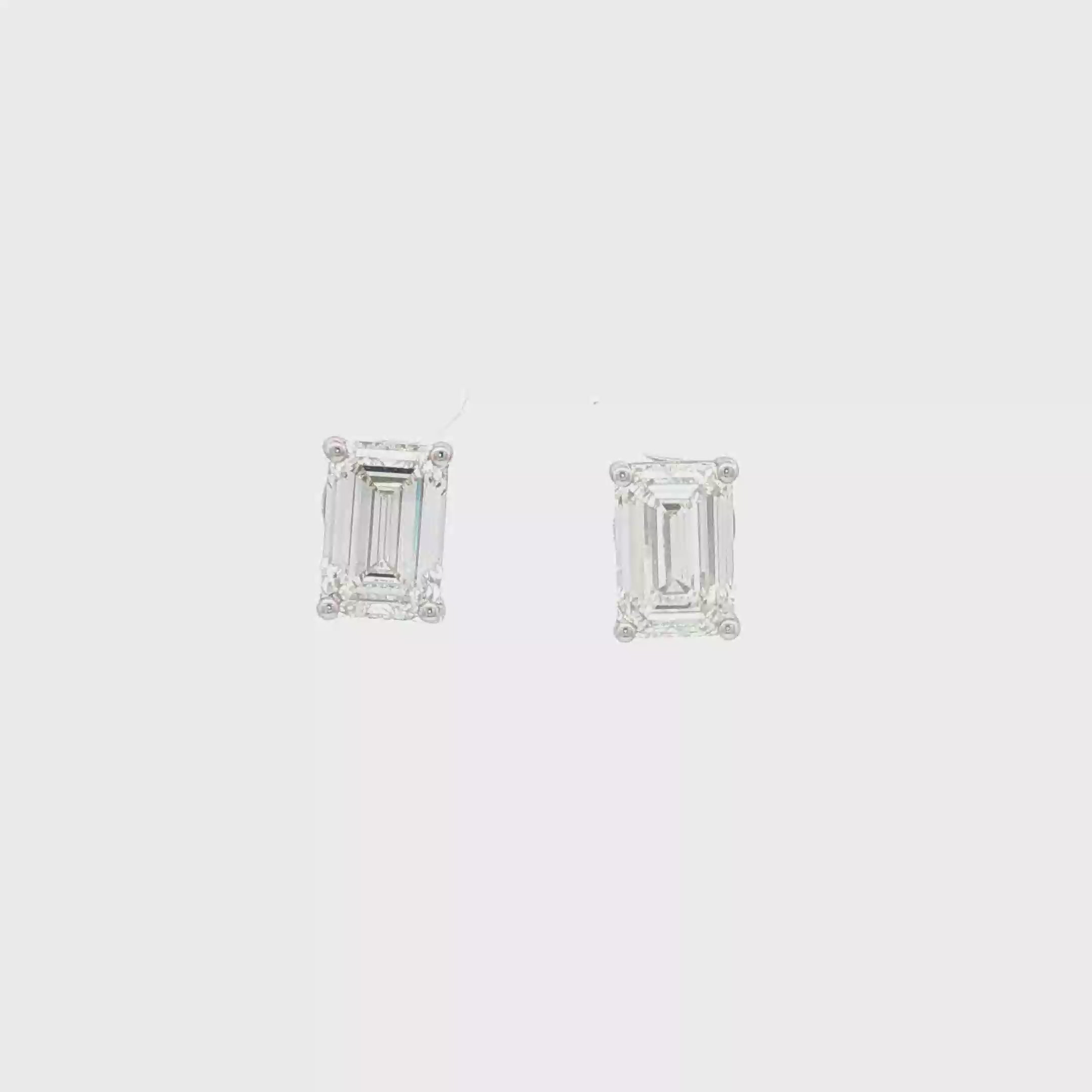 3ct Emerald Studs