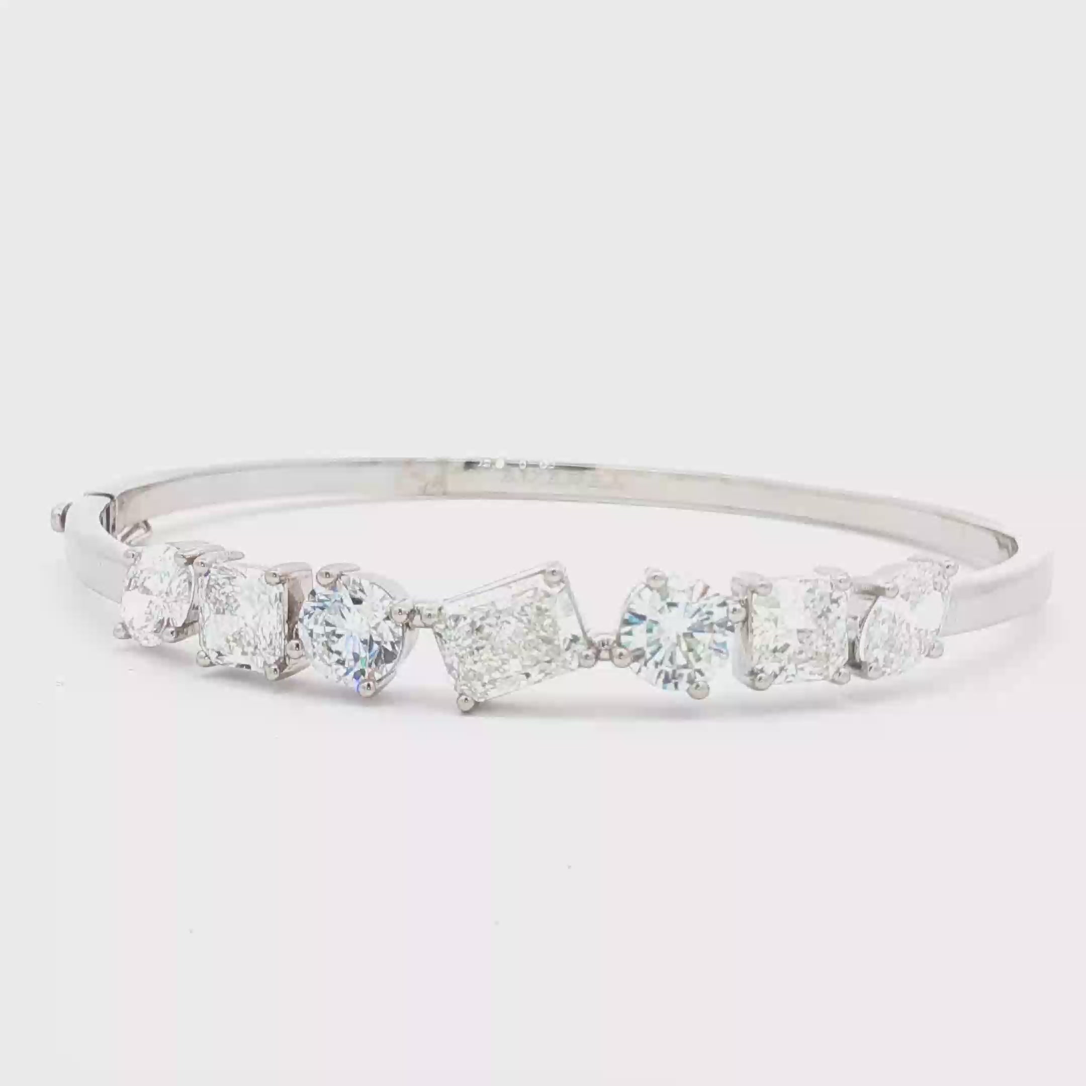 Half Fancy Shape Bangle