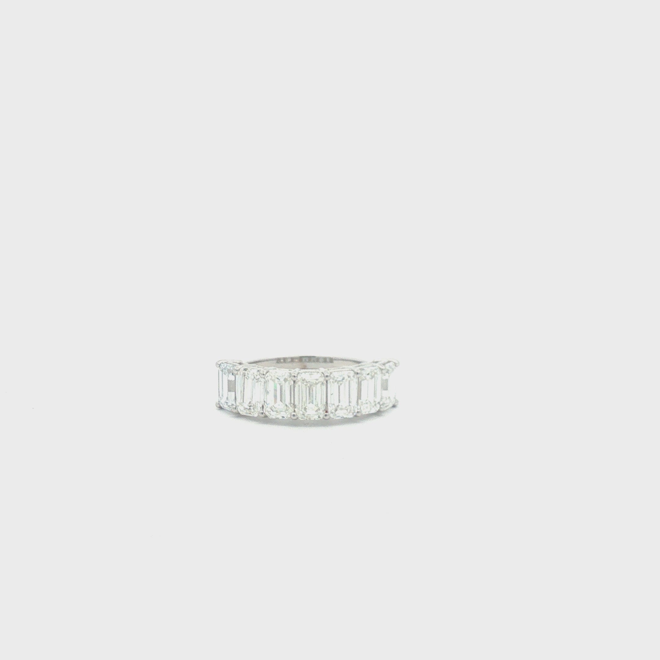 Half Emerald-Cut Diamond Eternity Ring