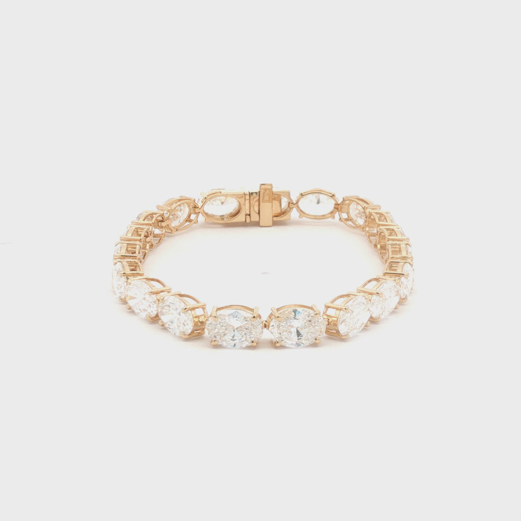 1ct Oval Tennis Bracelet (sideways)