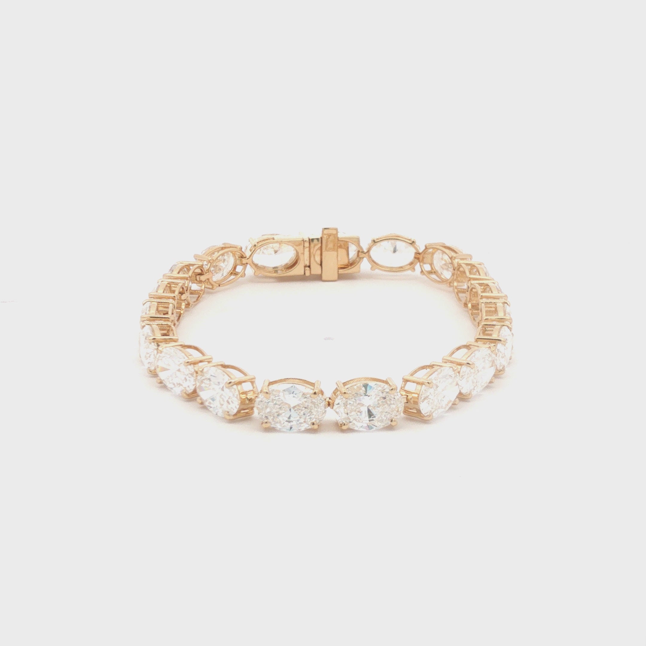1ct Oval Tennis Bracelet (sideways)