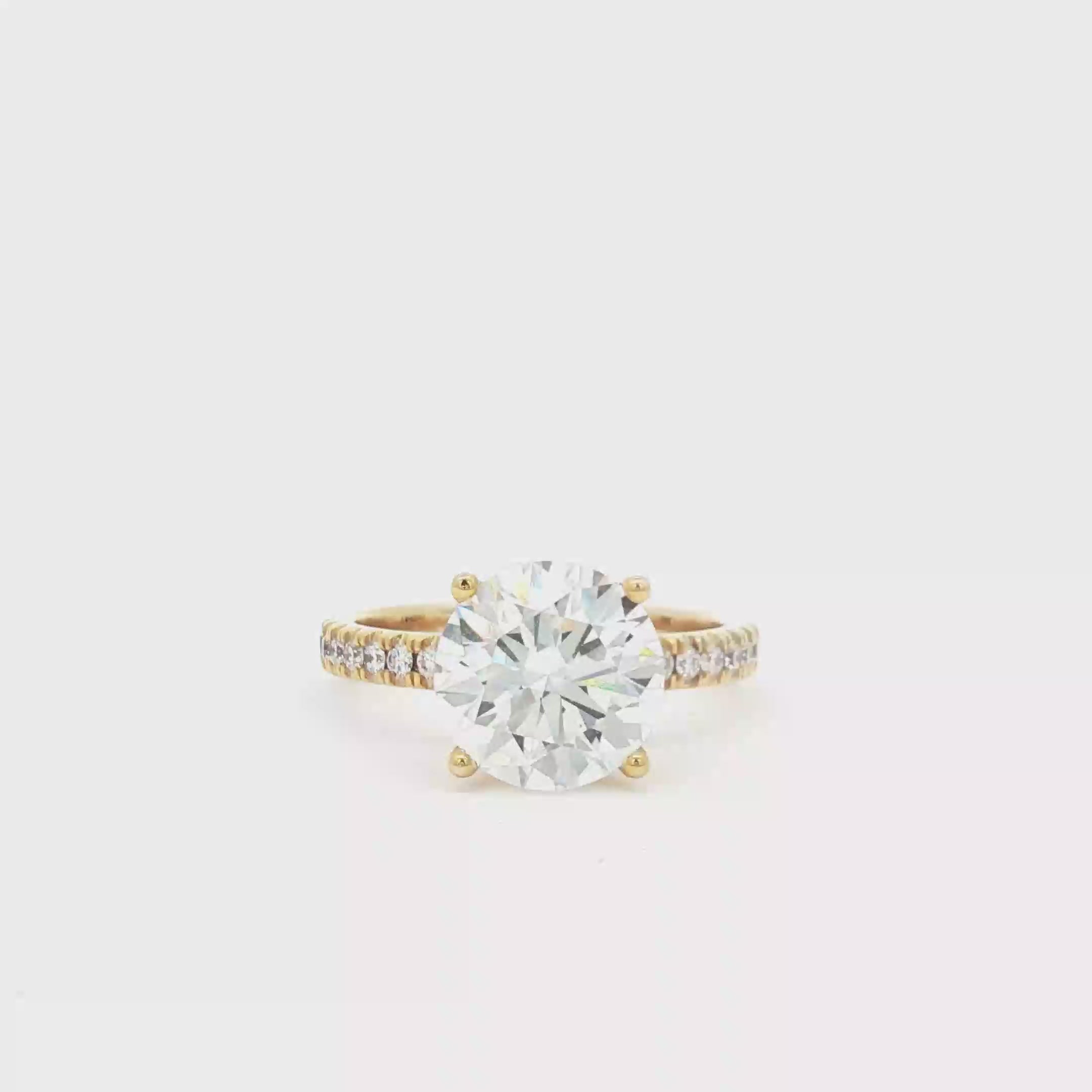 3ct Round Ring with Band