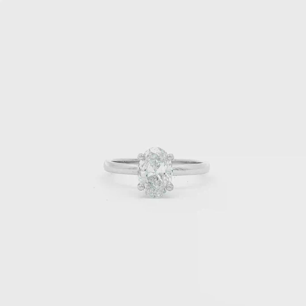 1ct Oval Simple  Engagement Ring