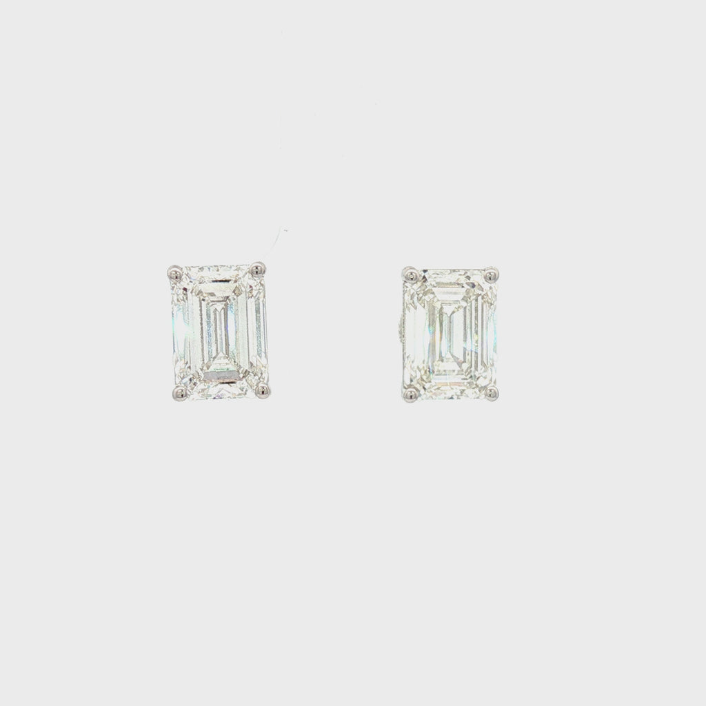 3ct Emerald Studs