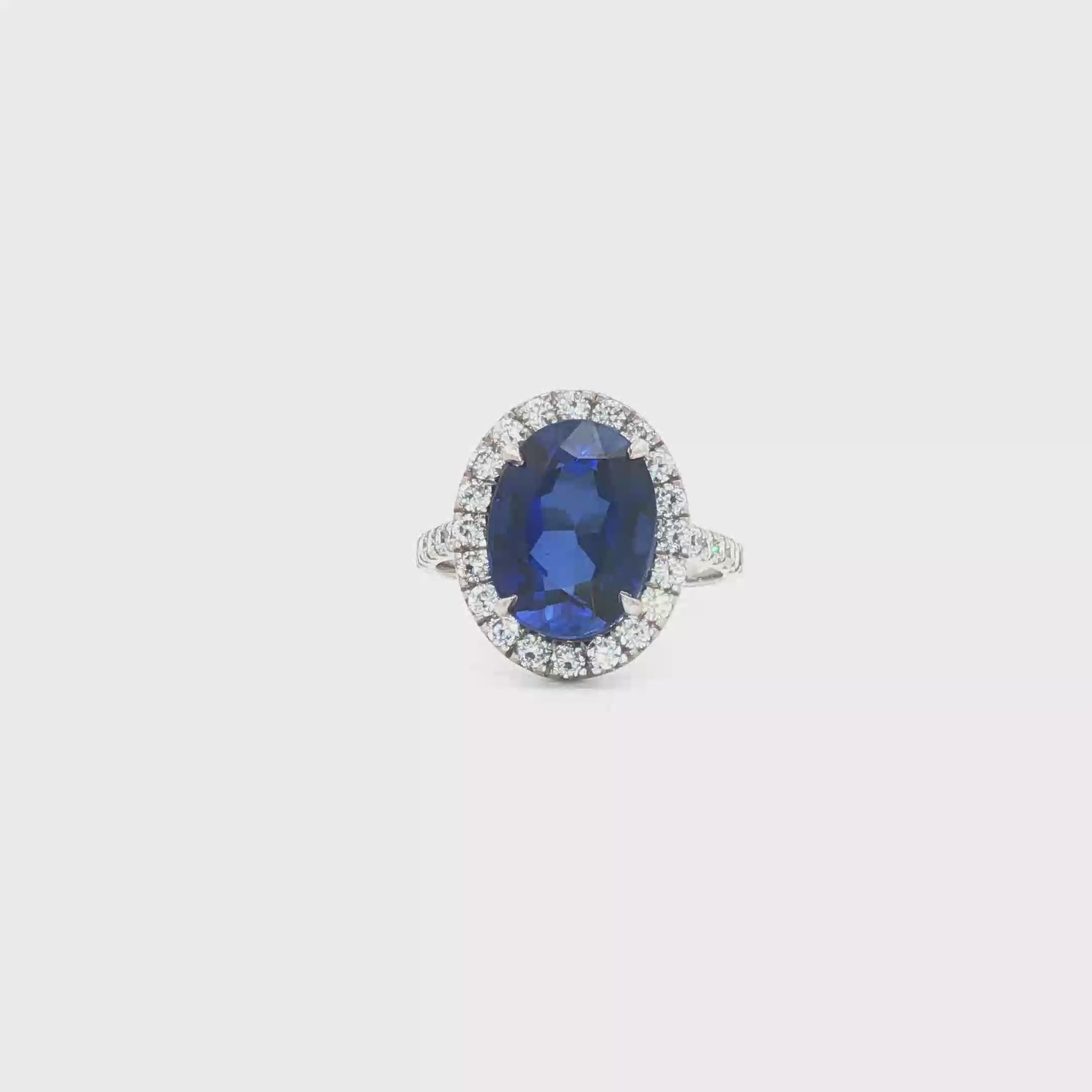 Blue Sapphire Oval 5ct Ring