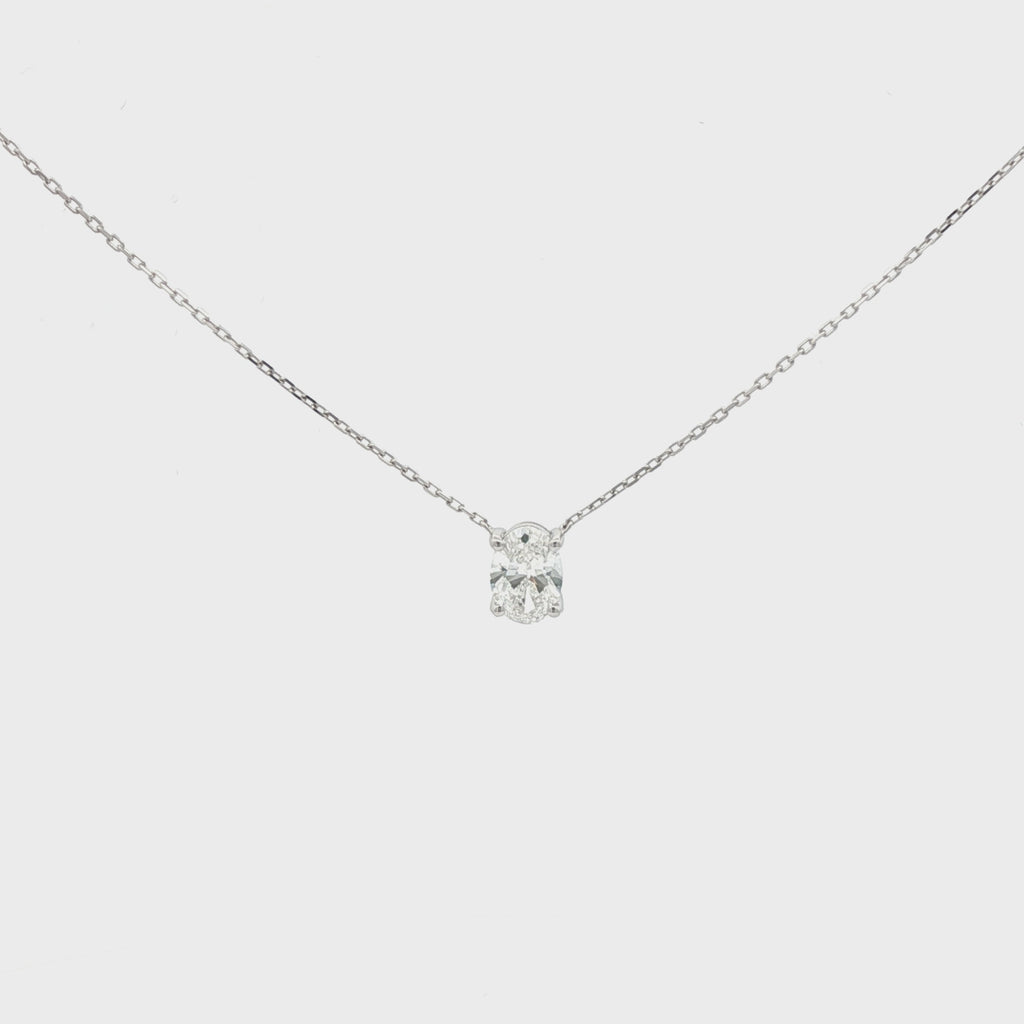 1ct Oval Pendant