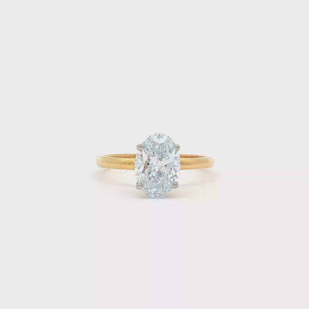 1.5ct Oval Simple  Engagement Ring