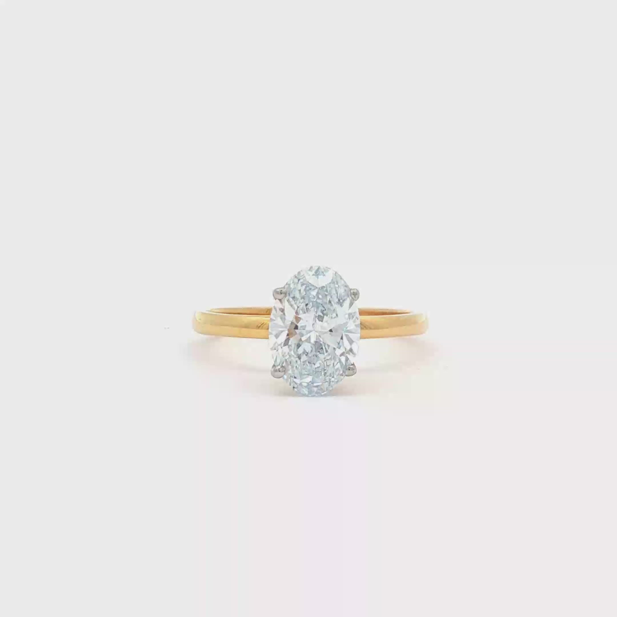 1.5ct Oval Simple  Engagement Ring