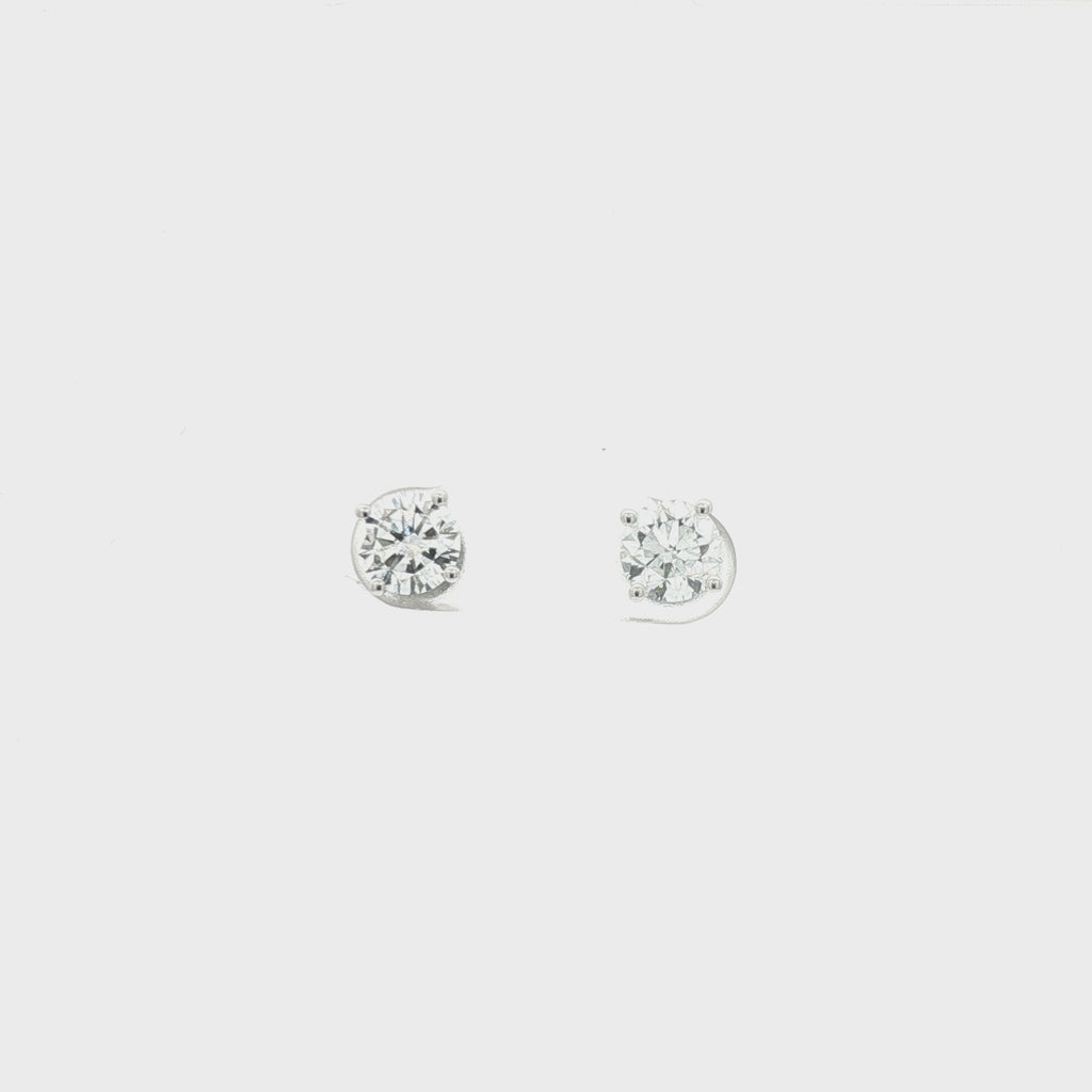 1ct Round Earrings