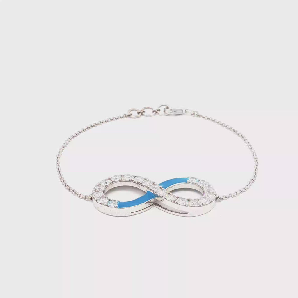 Eternity Bracelet (Blue Enamel)