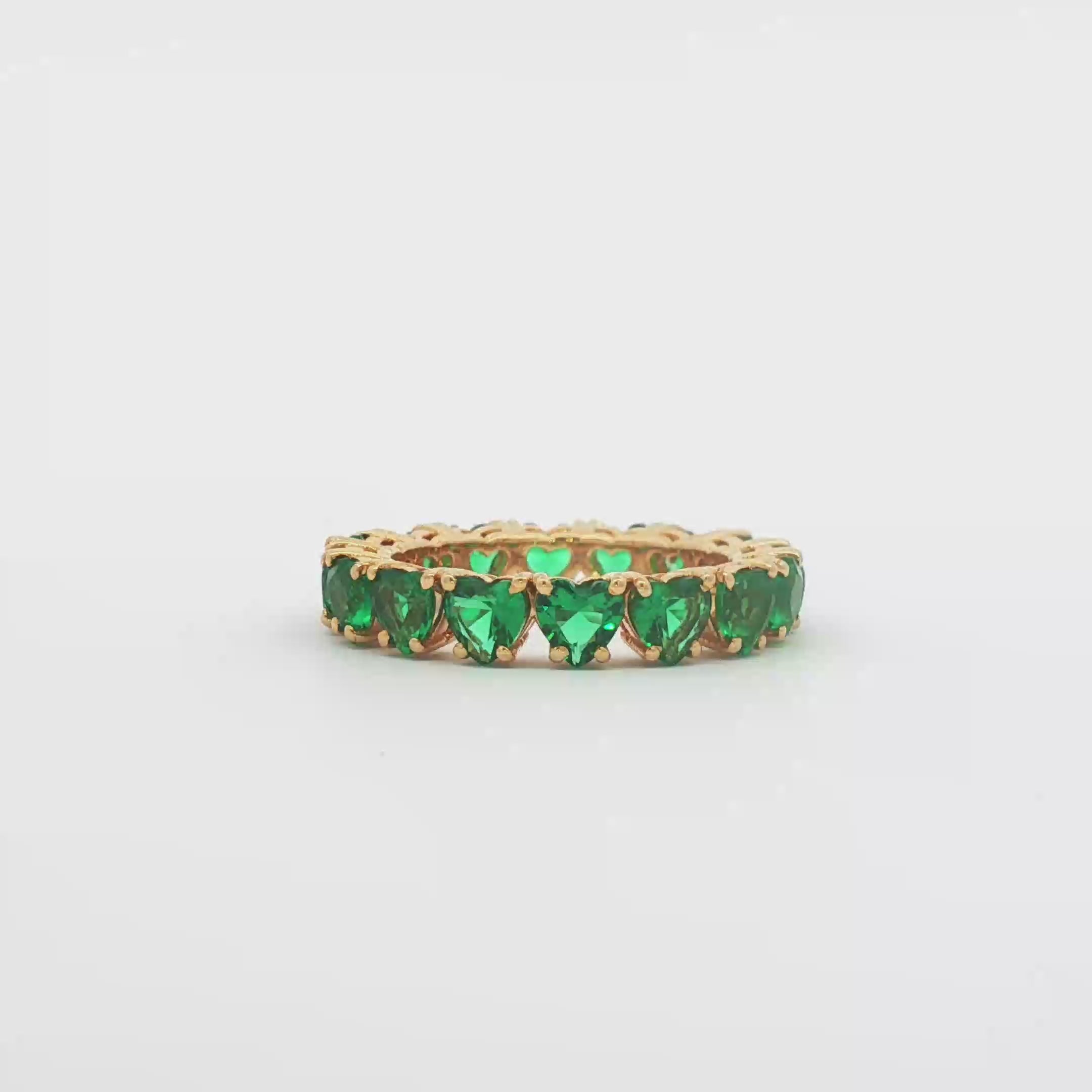 Green Heart  Eternity Band