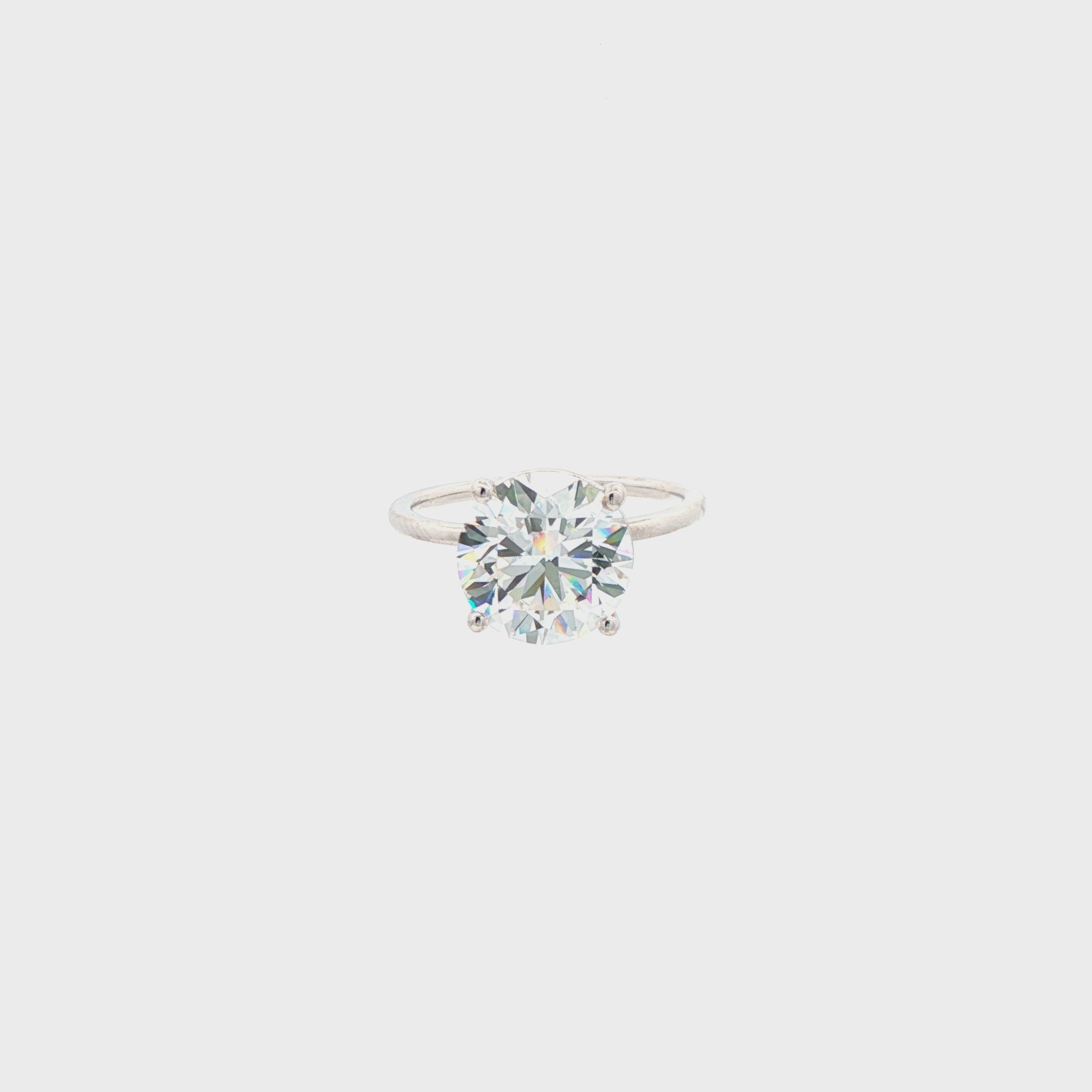 4ct Round Ring