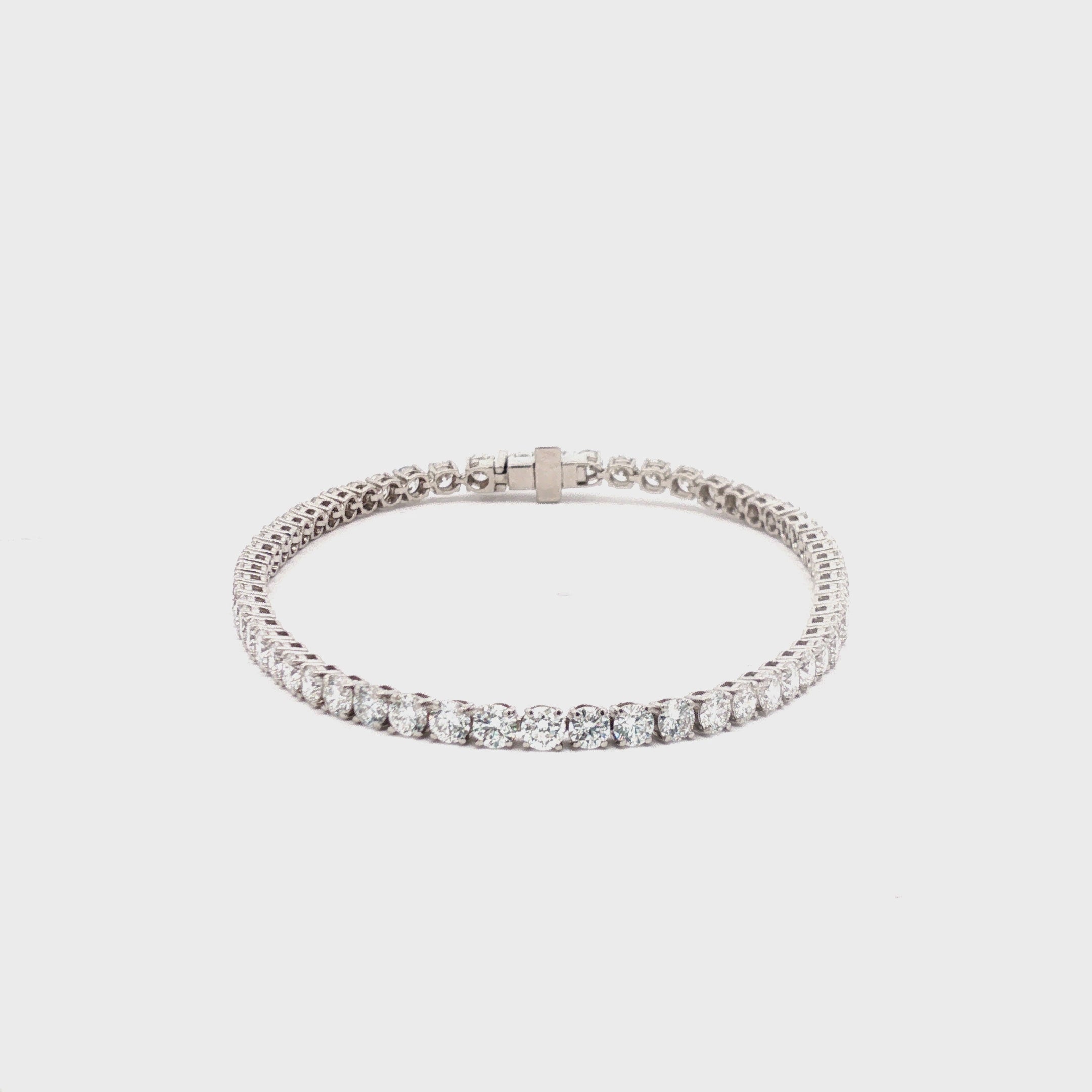 10pts Round Brilliant Cut Lab Diamond Tennis Bracelet