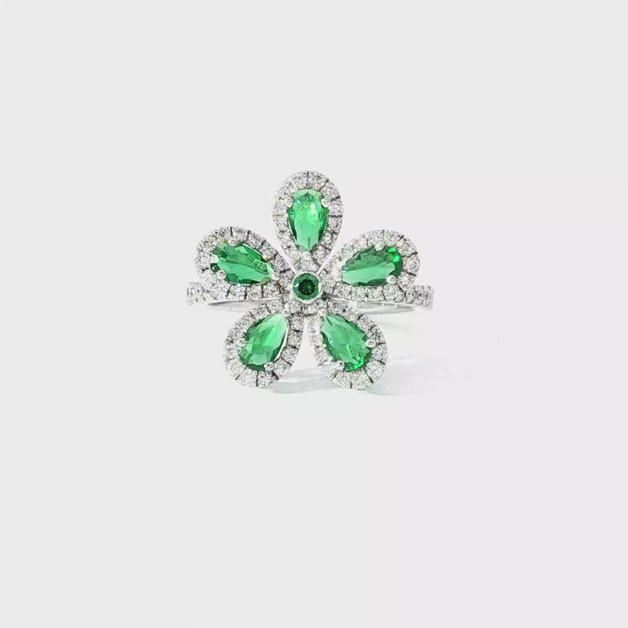 Flower Ring (Green)