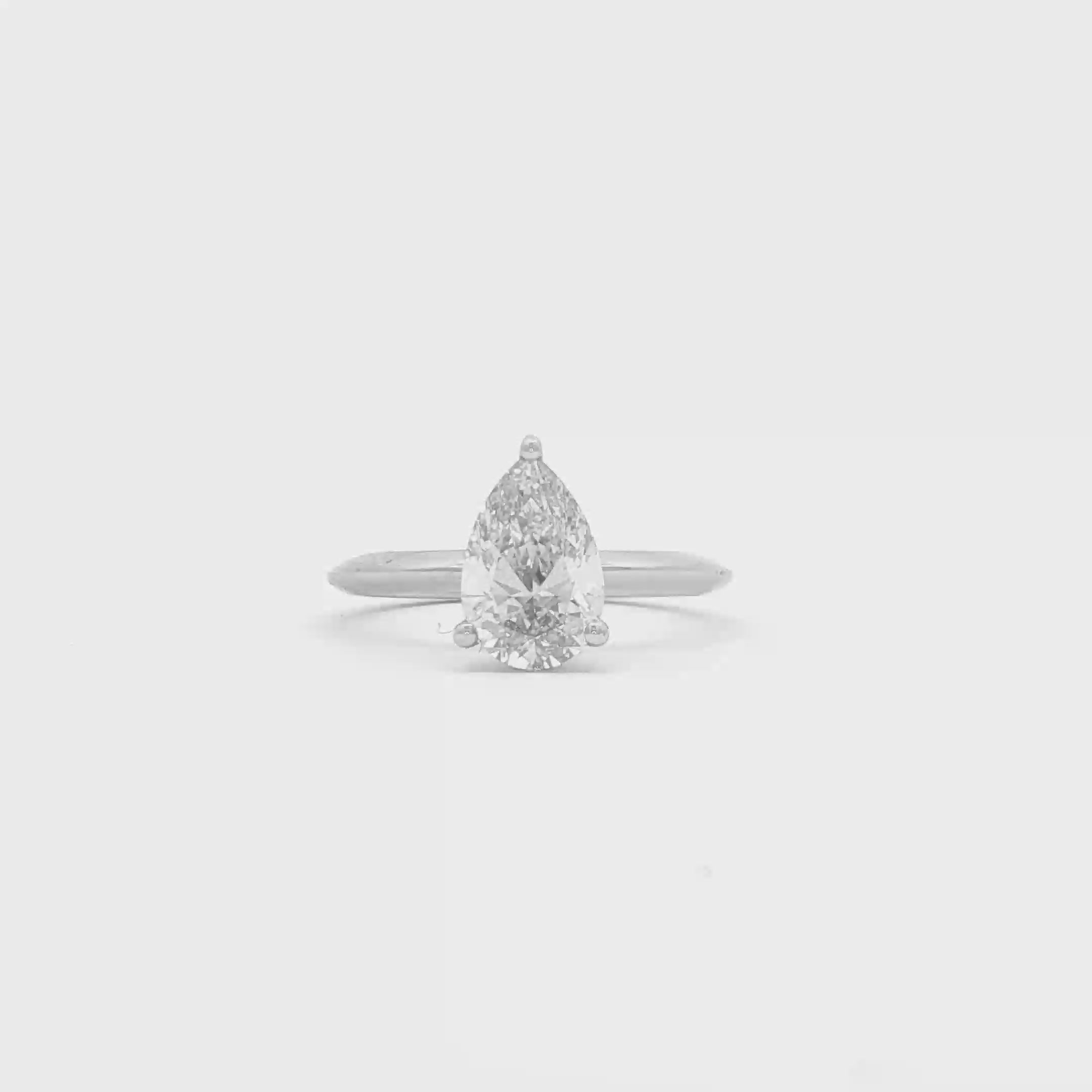 1.5ct Pear Simple  Engagement Ring