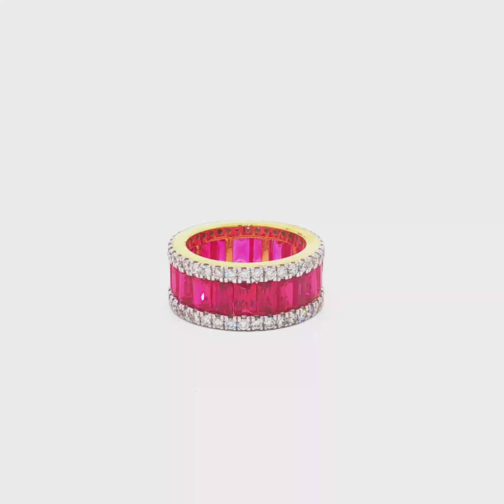 Ruby x Round Eternity Ring