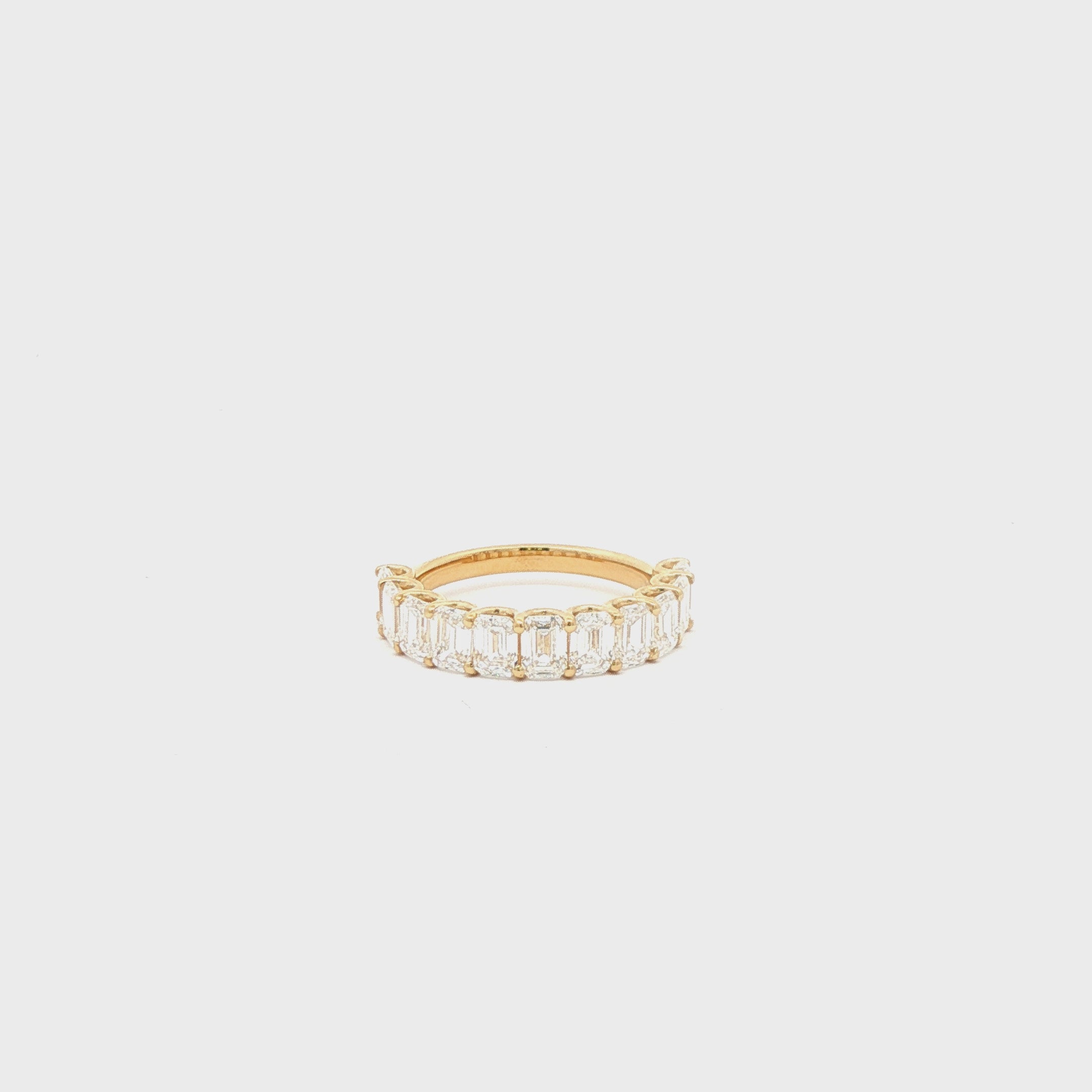 Half Emerald-Cut Diamond Eternity Ring