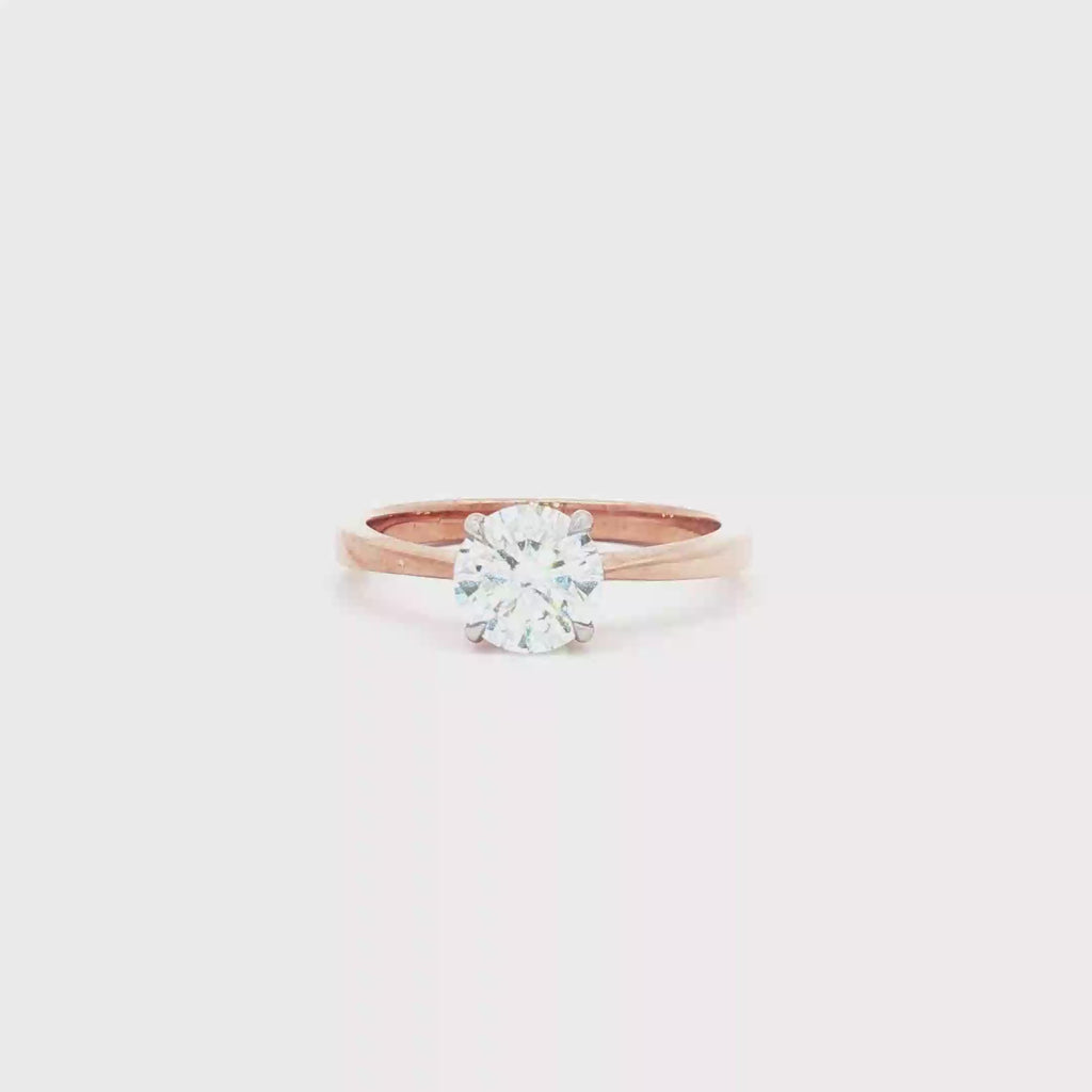 1ct Round Simple Ring