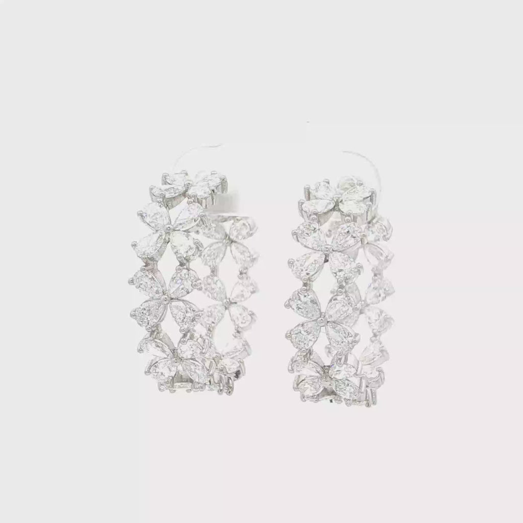 Flower Hoop Earrings