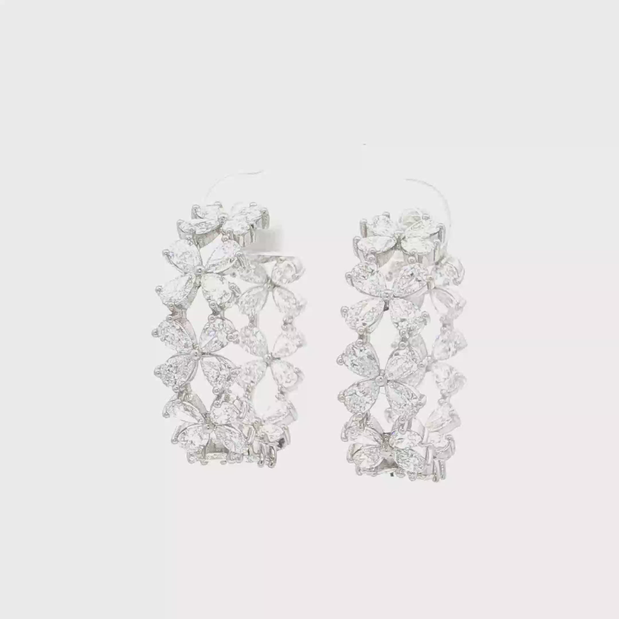 Flower Hoop Earrings