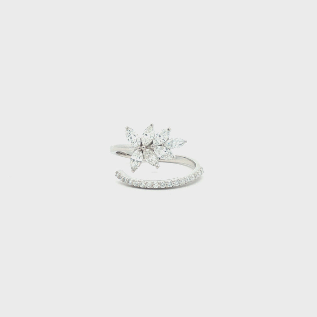 Floral Bypass Cocktail Ring