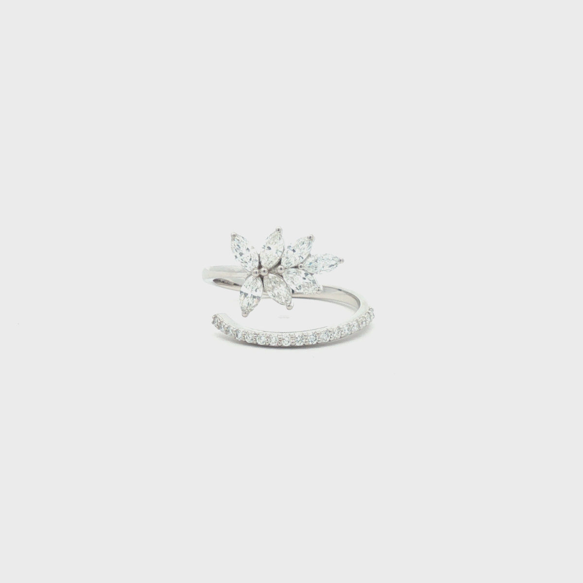 Floral Bypass Cocktail Ring