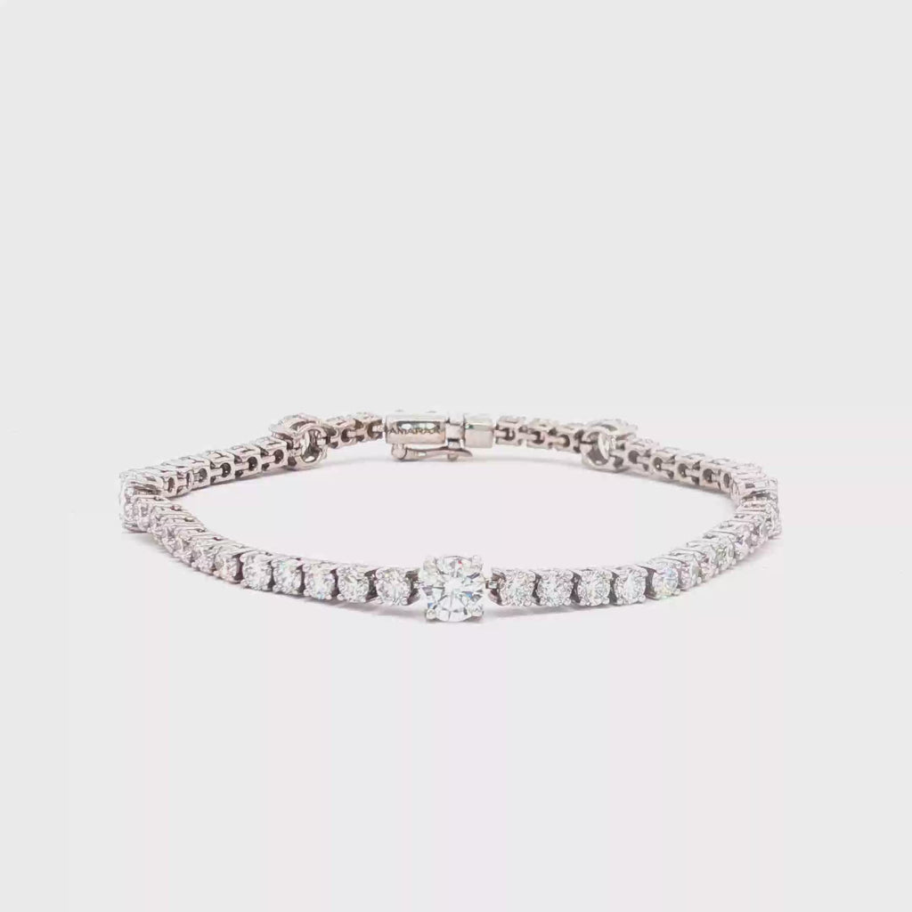 Round Tennis Bracelet with Big Rounds