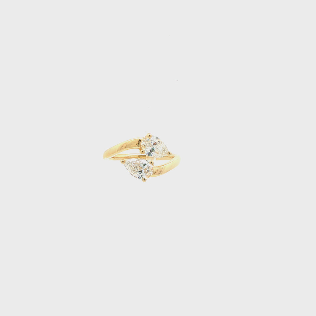 Pear-Cut Diamond Pinky Ring