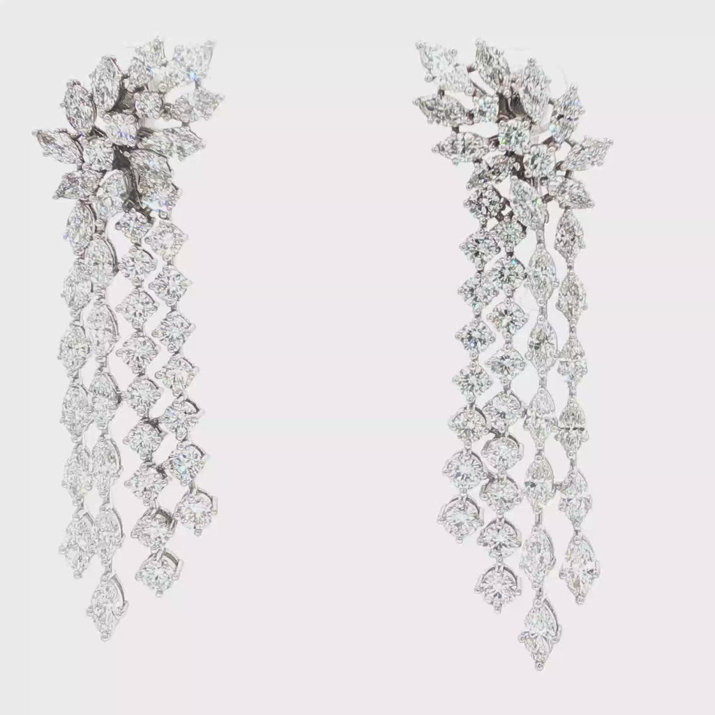 Cross Pear Earrings