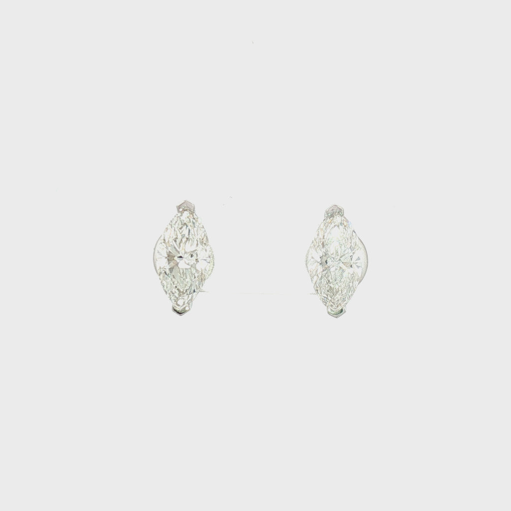 1.5ct Marquise White Gold Studs