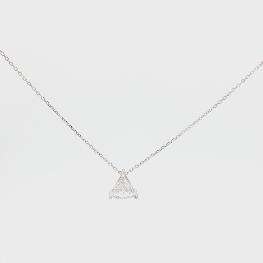 1ct Trillion Cut Pendant