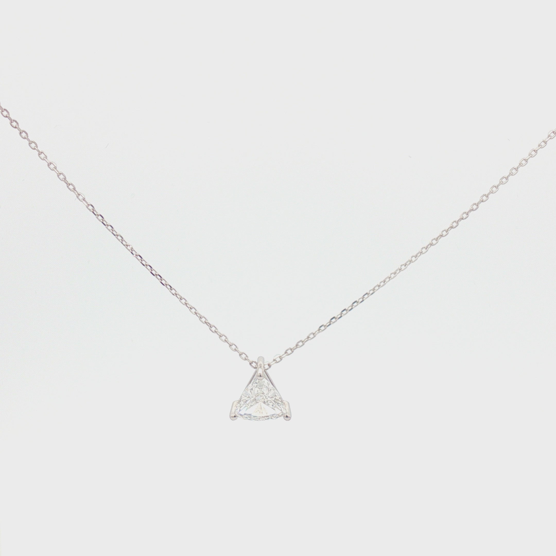 1ct Trillion Cut Pendant