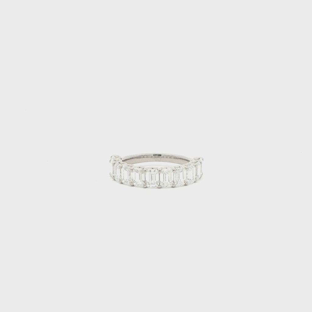 Half Emerald-Cut Diamond Eternity Ring