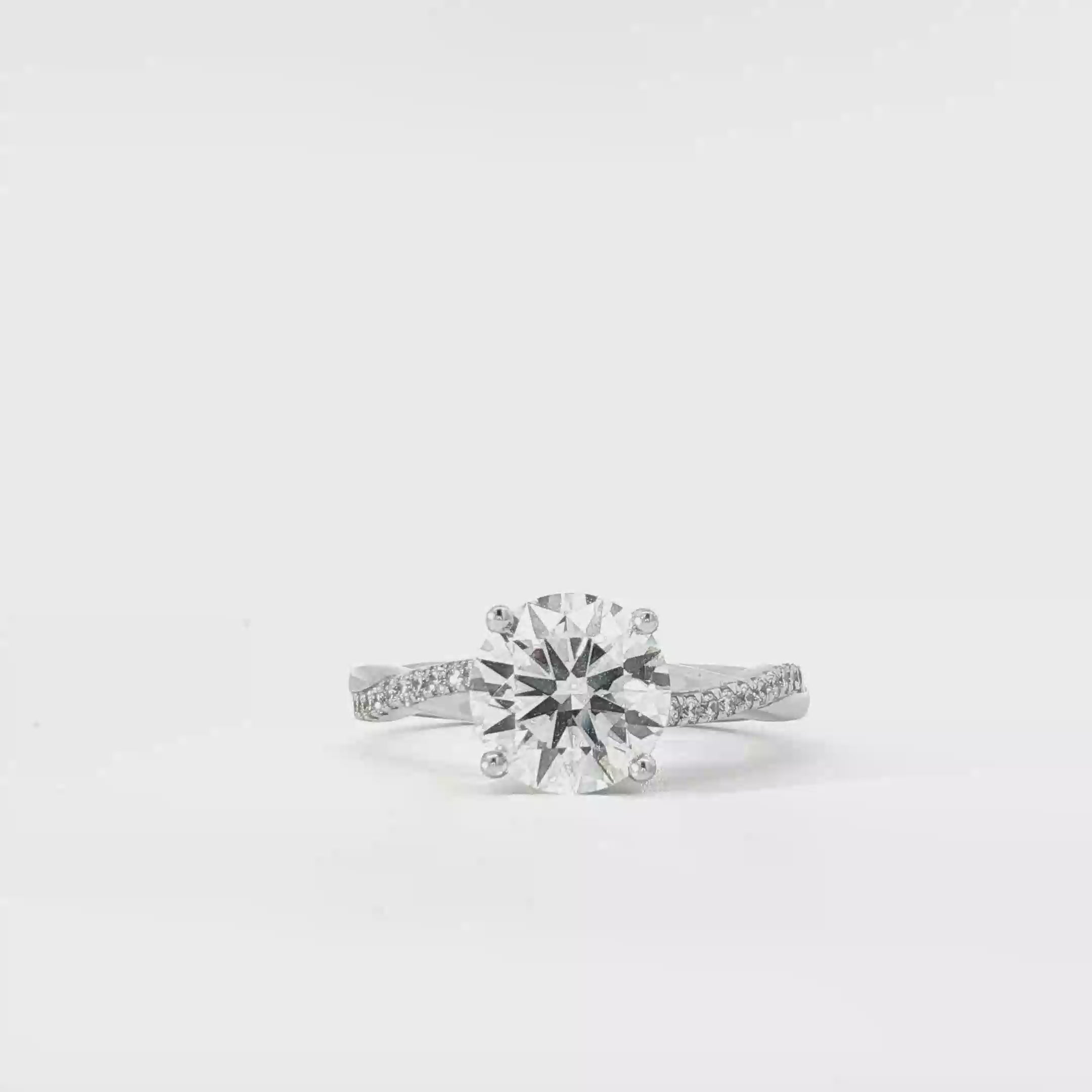 2ct Round Infinity Engagement Ring