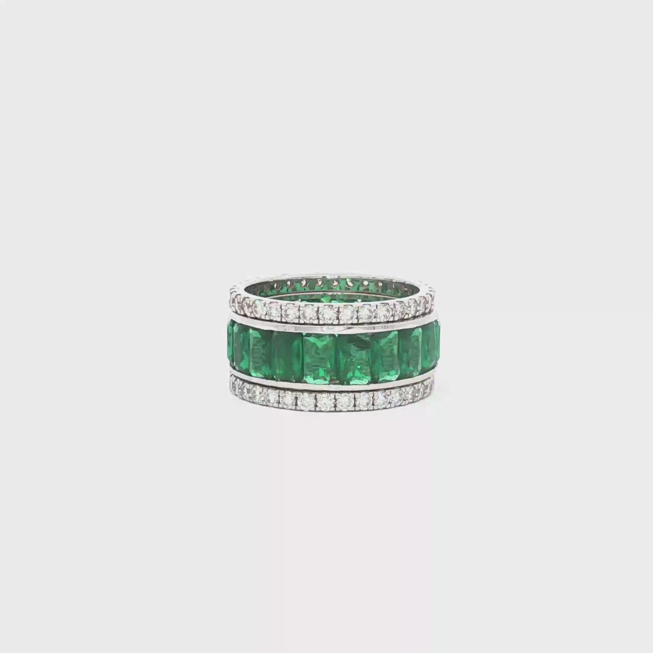Emerald x Round Eternity Ring