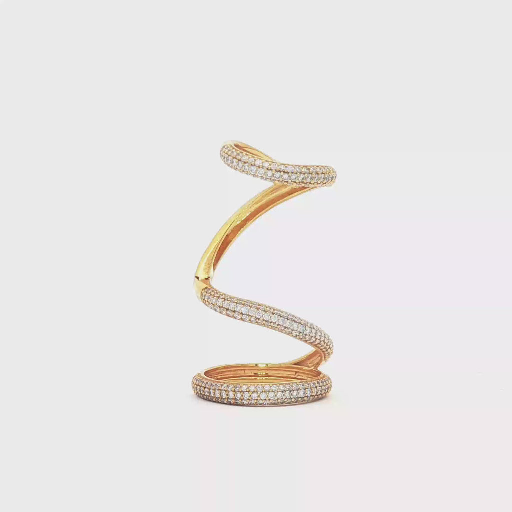 Spiral Long Finger Ring