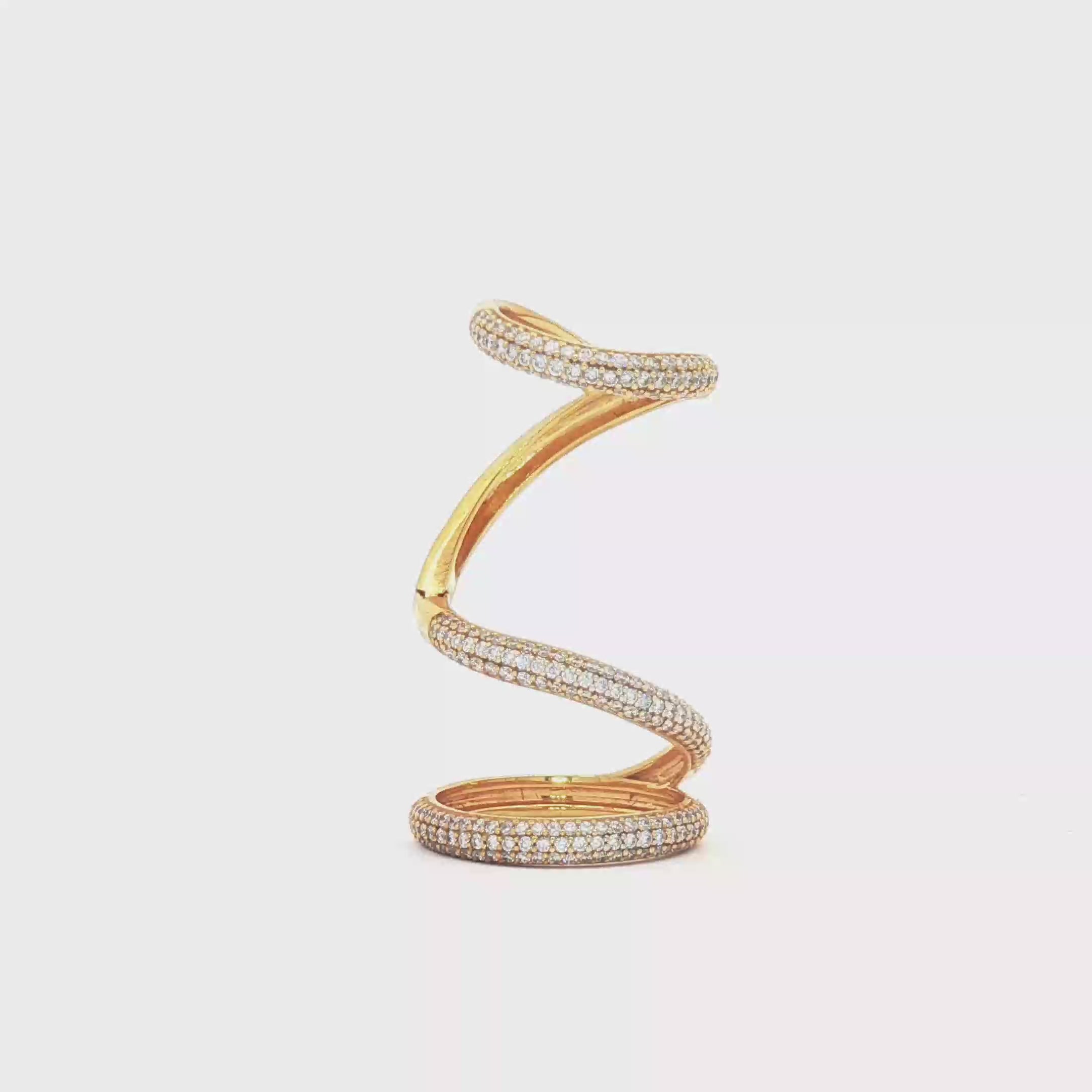 Spiral Long Finger Ring